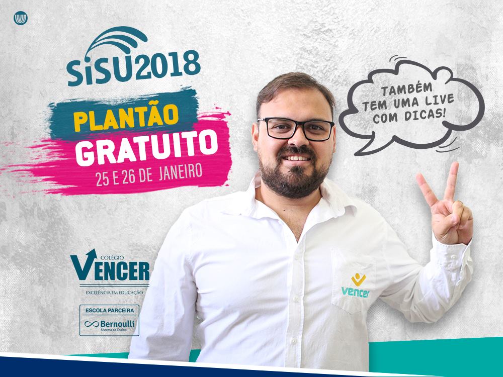 Plantão gratuito - Inscrições SISU