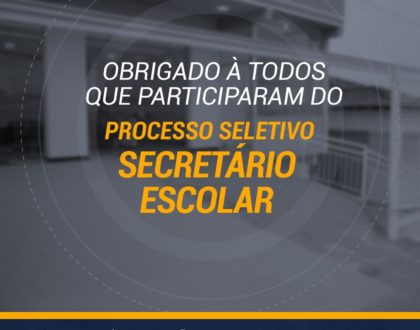 Obrigado à todos que participaram do processo seletivo!