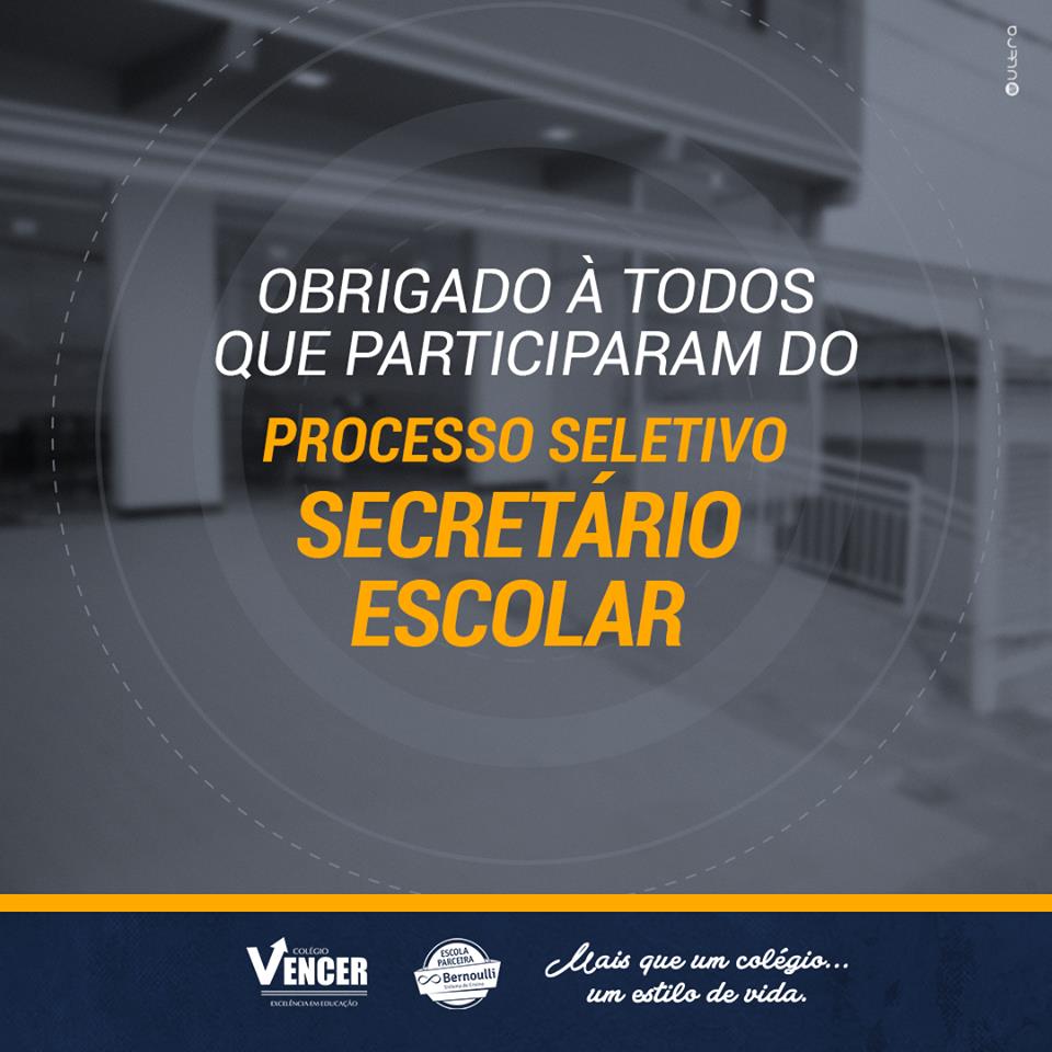 Obrigado à todos que participaram do processo seletivo!