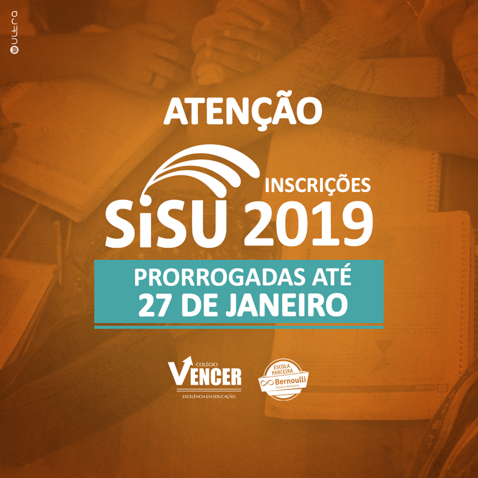 Urgente!!!  O MEC prorrogou a inscrições do Sisu!